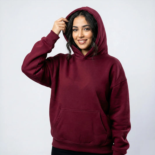 Burgundy Essential Pullover Hoodie