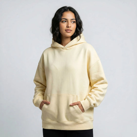 Beige Essential Pullover Hoodie