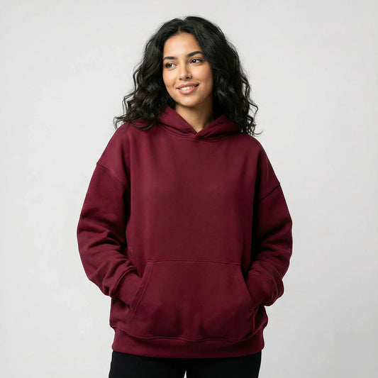 Burgundy Essential Pullover Hoodie