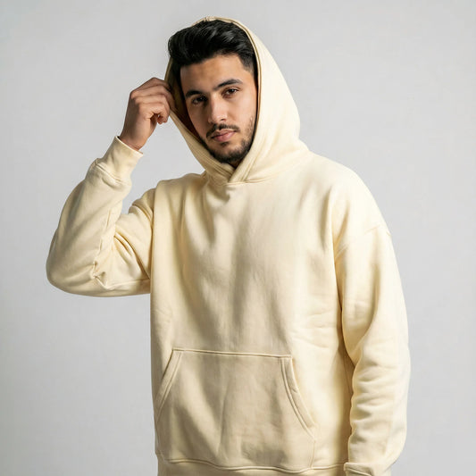 Beige Essential Pullover Hoodie